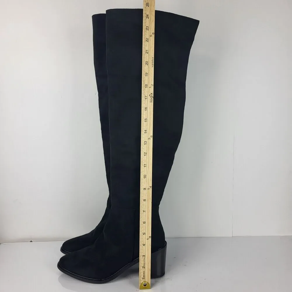 Seychelles Women’s Paradise City Leather Over the Knee Boots Black Size 8